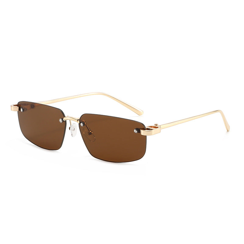 Ladies fashionable rectangular sunglasses with minimalist frame Kalsten