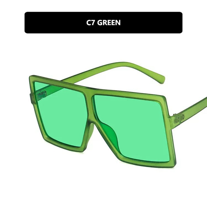 Women modern oversized sunglasses with transparent frame and stylish lenses Kalsten