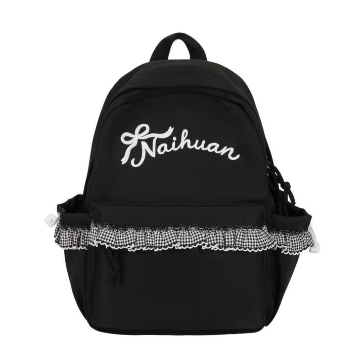 Embroidered Ruffled Backpack Kalsten