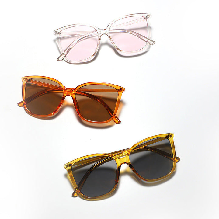Ladies Cat-Eye Sunglasses with Luxurious Transparent Frame and UV Protection Kalsten