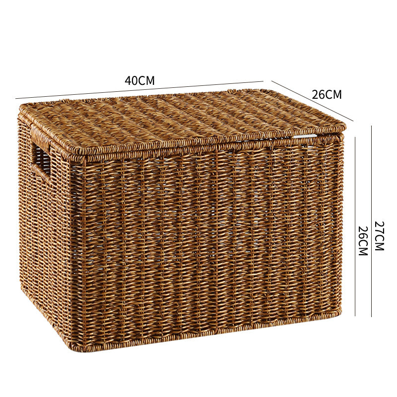 Handcrafted Rectangular Wicker Storage Box Kalsten