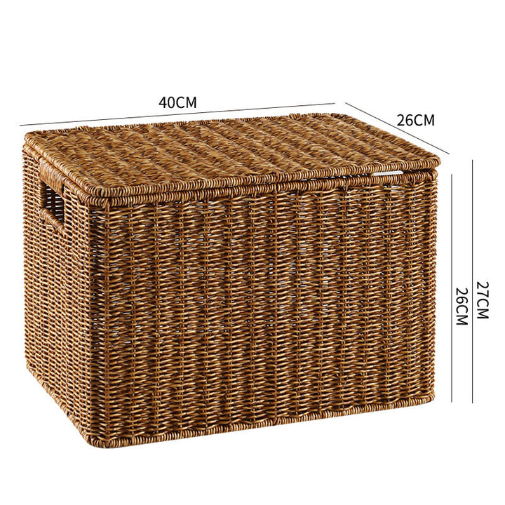Handcrafted Rectangular Wicker Storage Box Kalsten