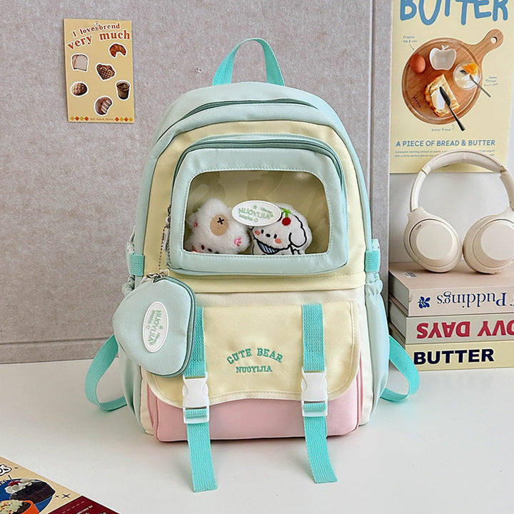 Cute Character-Themed Clear School Backpack
