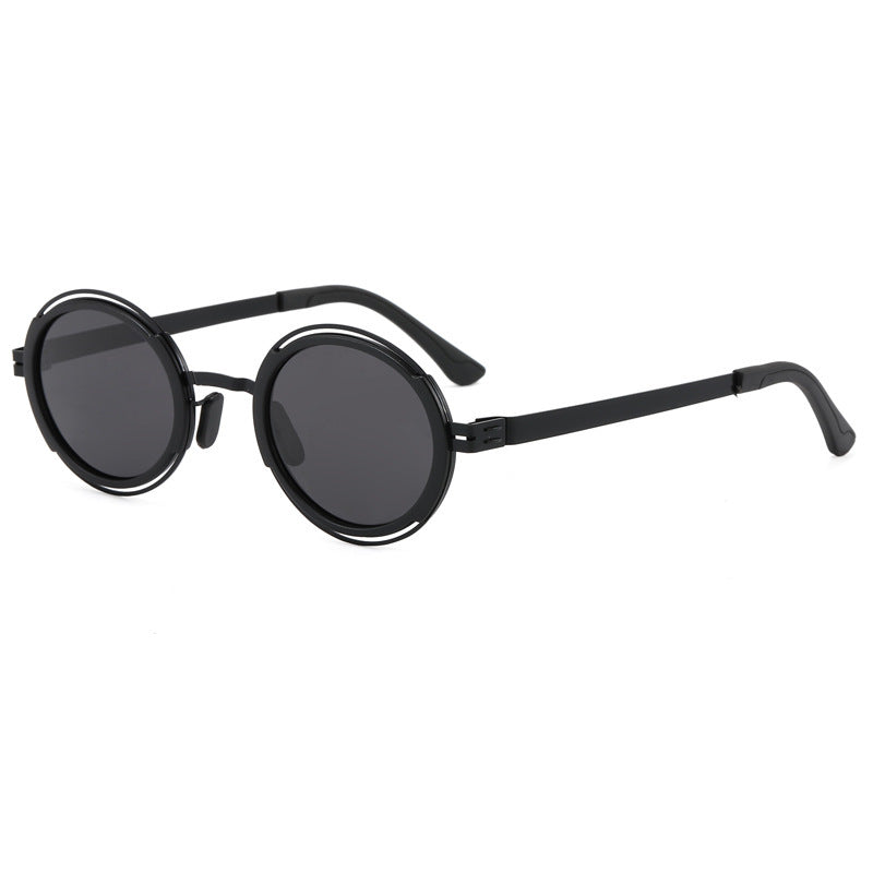 Women's fashionable round sunglasses with elegant metal frame Kalsten