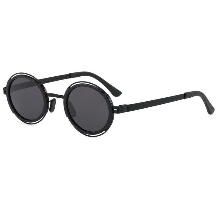 Women's fashionable round sunglasses with elegant metal frame Kalsten