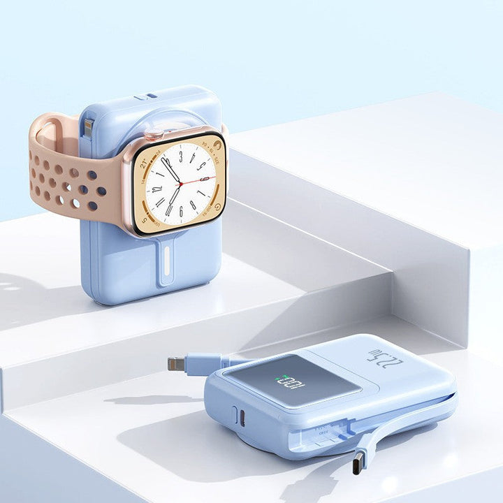 Portable power bank with integrated Apple Watch mounting mechanism and fast charging function Kalsten
