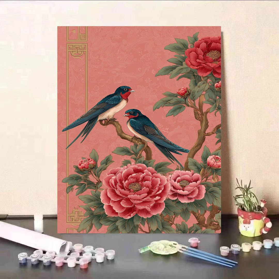 Floral-Themed DIY Paint by Numbers Kit Kalsten