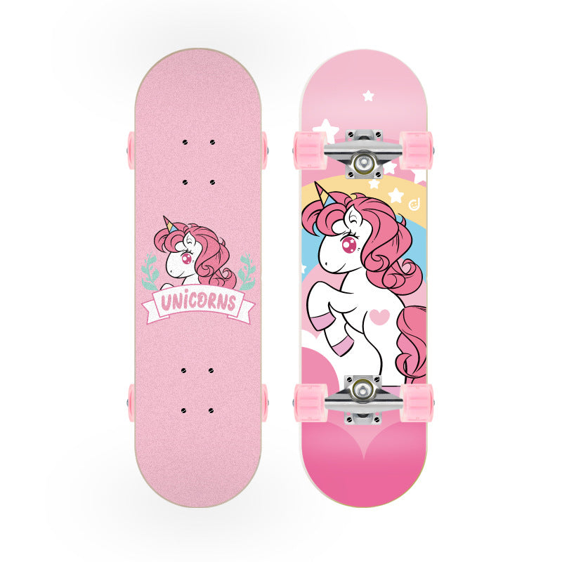 Unicorn-Themed Beginner Skateboard Kalsten