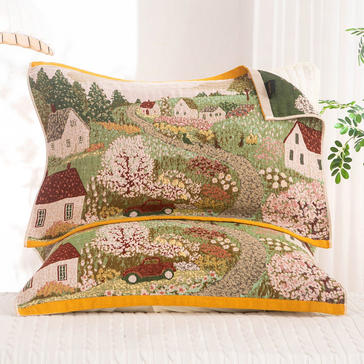 Women's pillowcase with loving bear design and checkered pattern Kalsten
