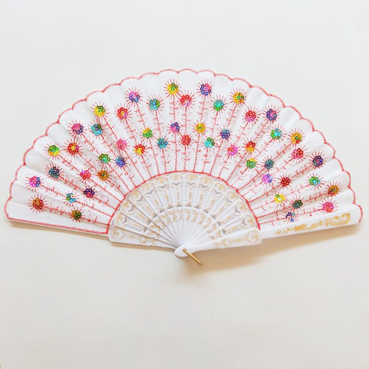 Ladies handcrafted fan with exquisite embroidery Kalsten