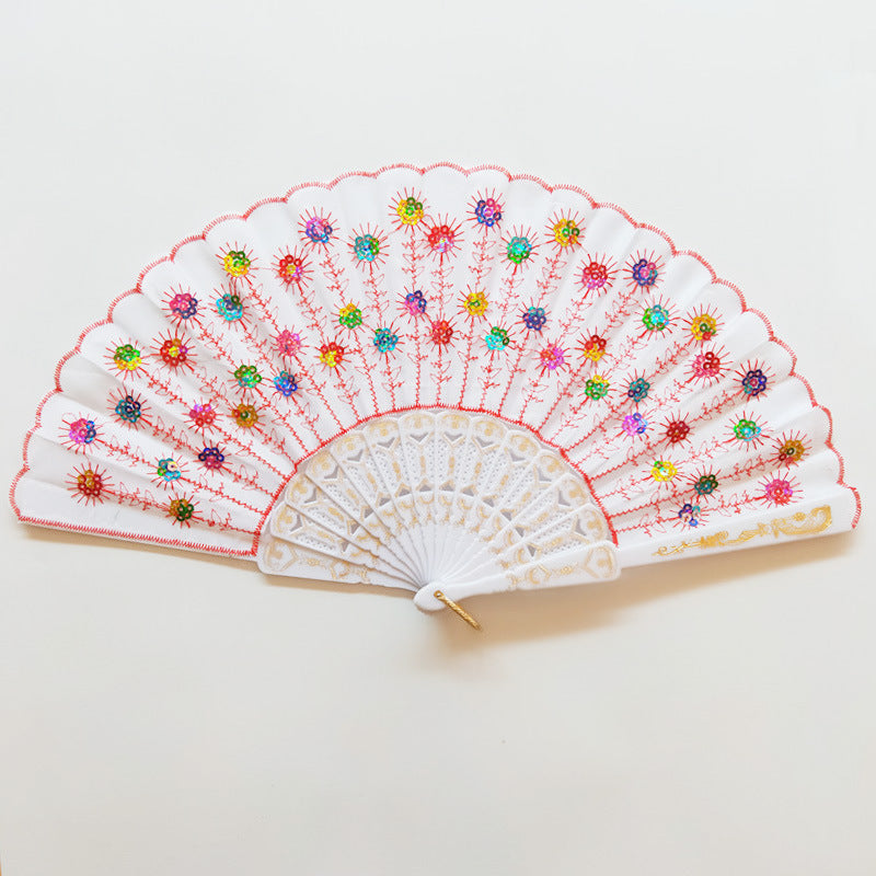 Women's high-quality lace fan with artistic floral motifs Kalsten