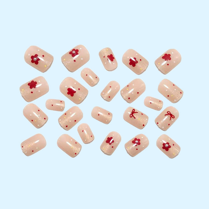Festive artificial nails with delicate Christmas motifs Kalsten