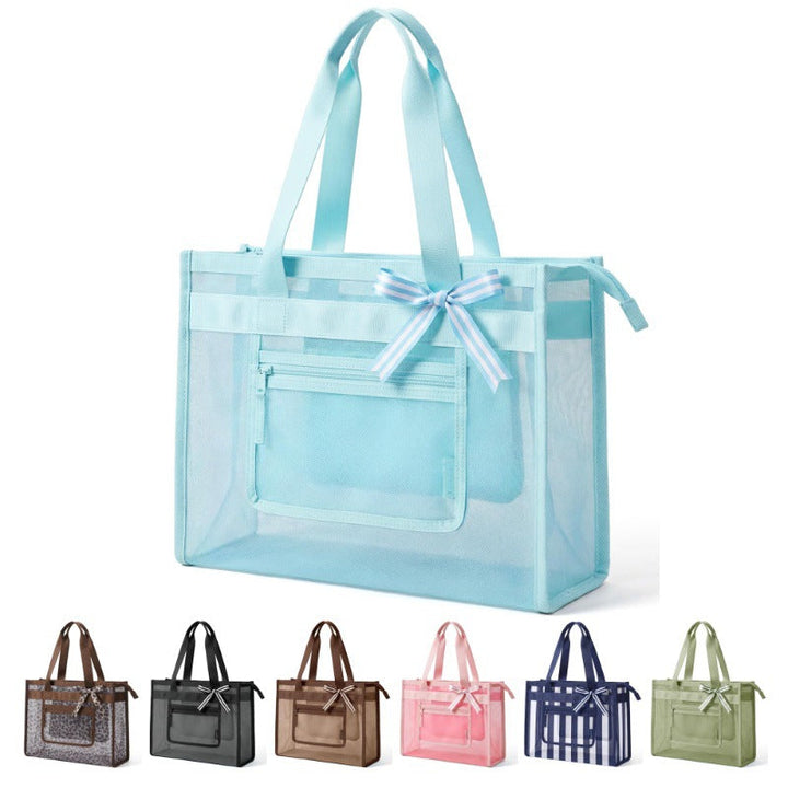 Transparent shopping bag with elegant details Kalsten