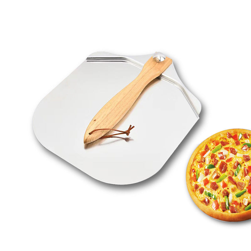 extra-large thin professional aluminum pizza peel with ergonomic wooden handle Kalsten