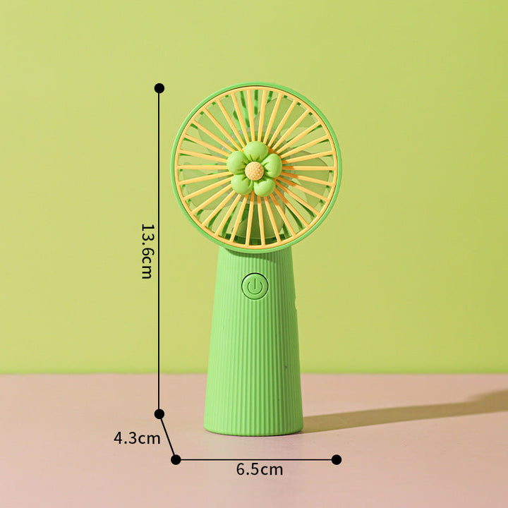 Women's Portable Mini Hand Fan with Floral Pattern Kalsten