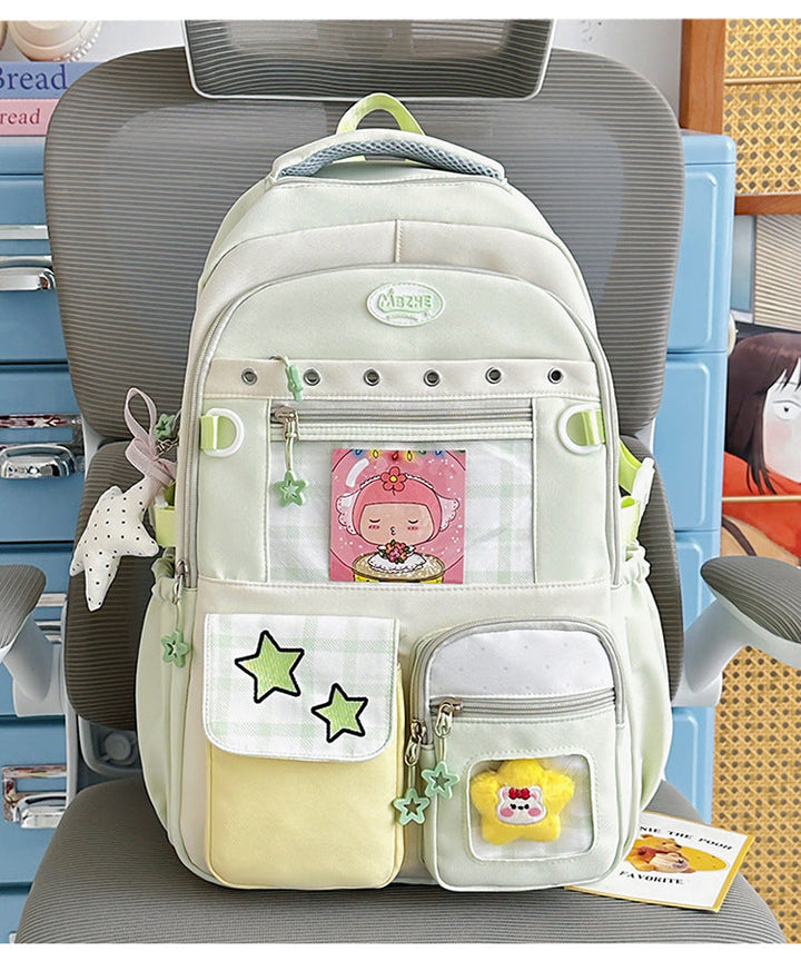Multi-Pocket Character-Themed School Backpack