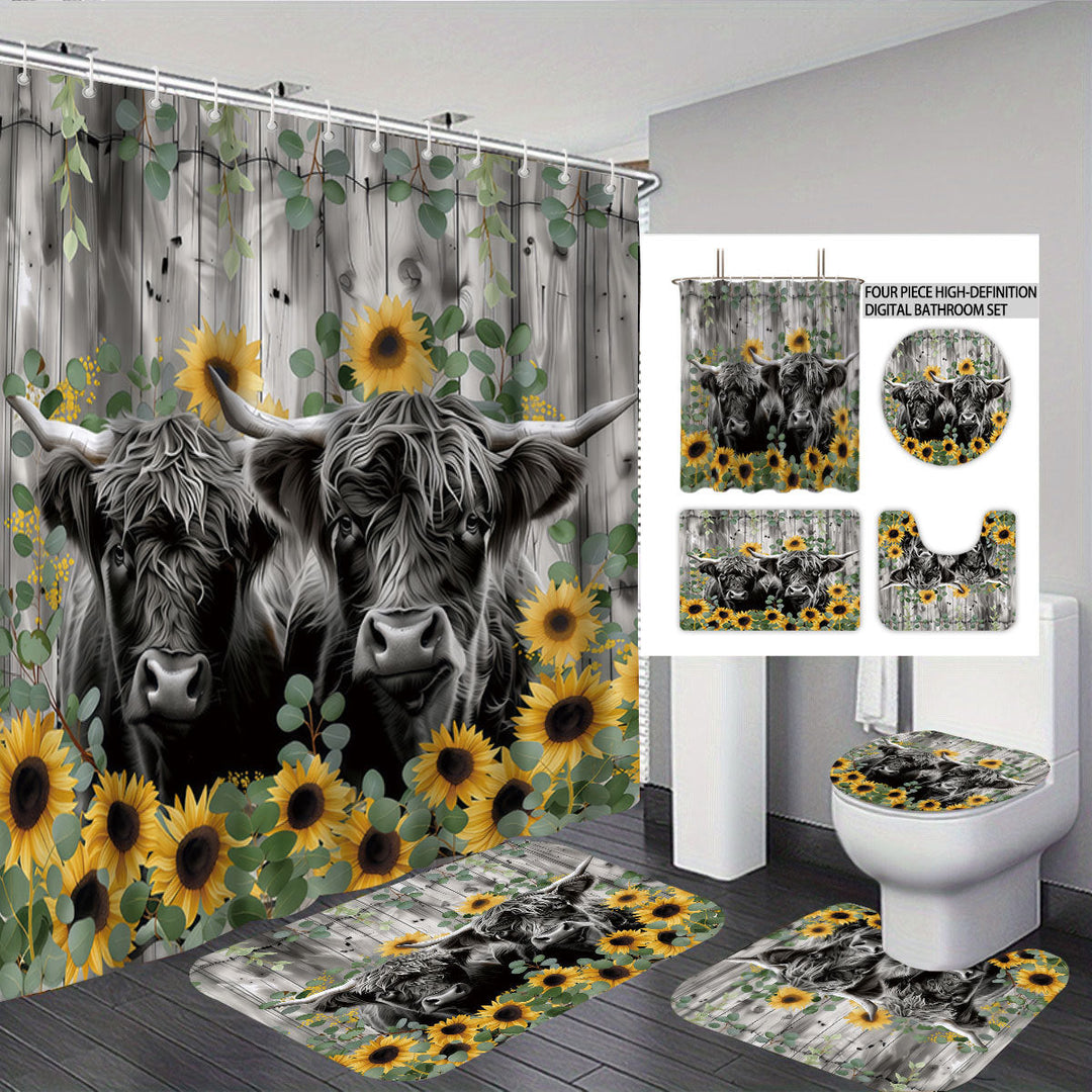 Digital Floral Print Bathroom Set Kalsten