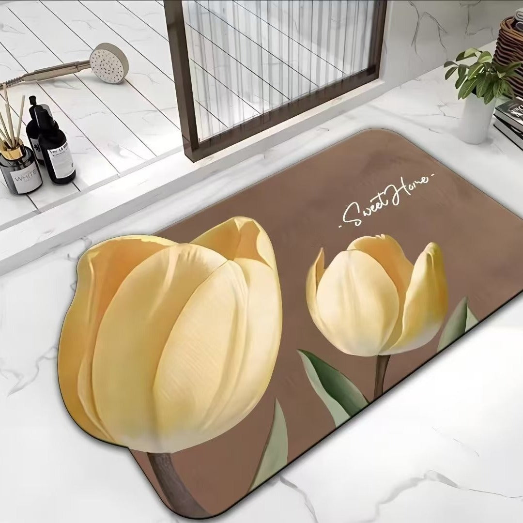 Decorative Floral Kitchen Mat Kalsten