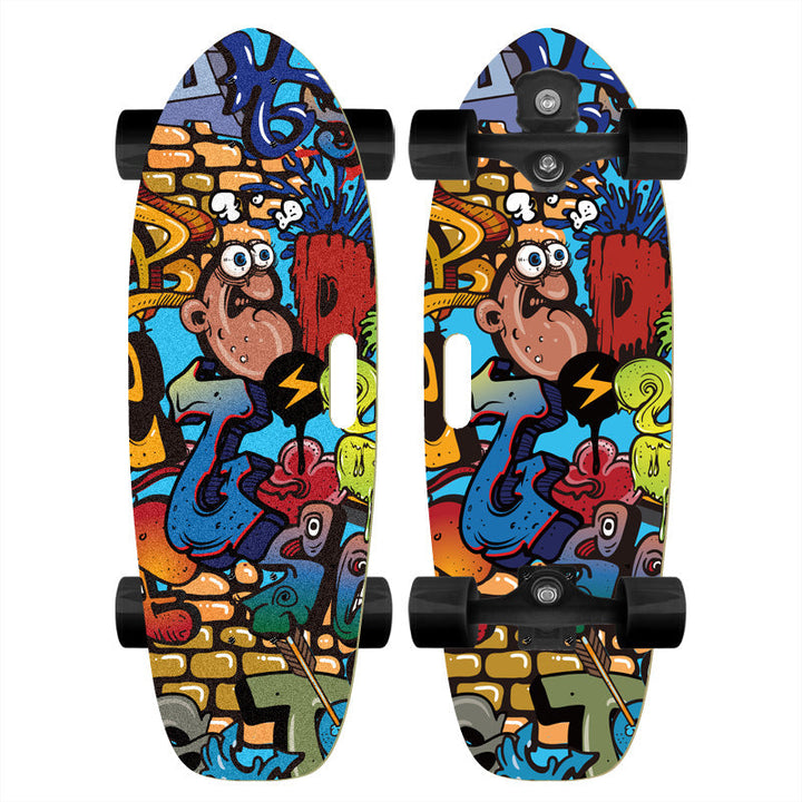 Skateboard with Custom Cartoon Design Kalsten