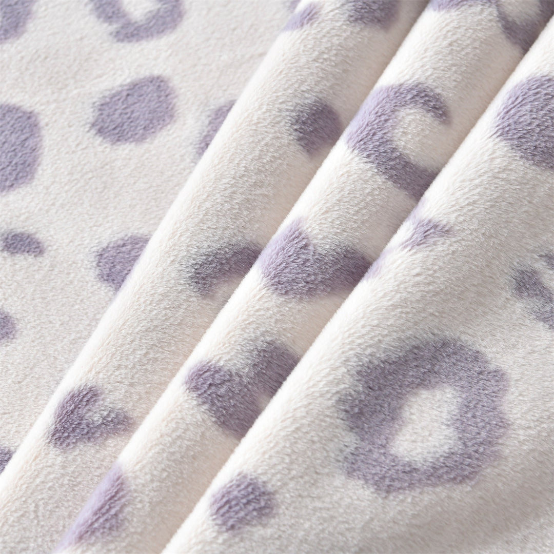 Luxury Leopard-Print Fleece Throw Blanket Kalsten