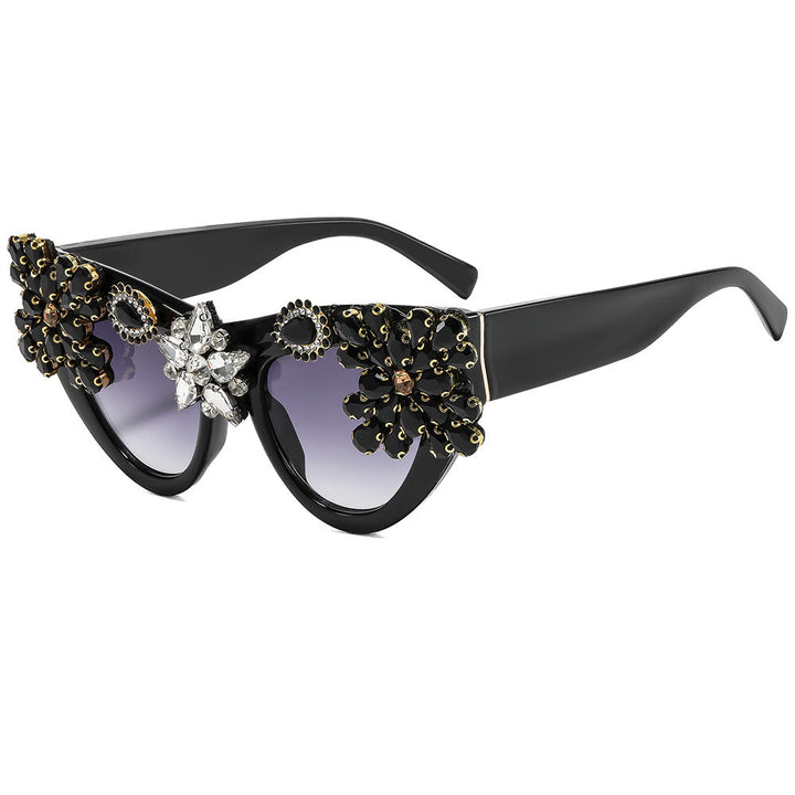 Women extravagantly decorated Cat-Eye sunglasses Kalsten