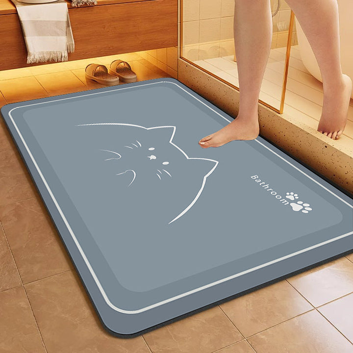 Cat-Themed Bath Mat Kalsten