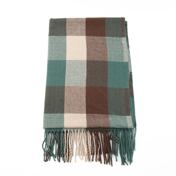 Women large, checkered scarf Kalsten