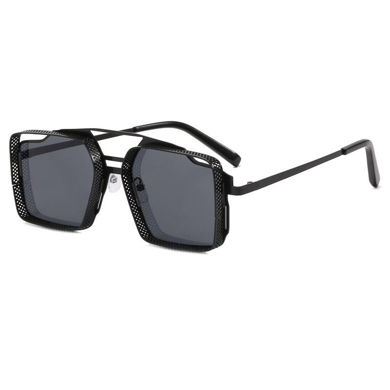 Women's square glasses with perforated, modern frame Kalsten