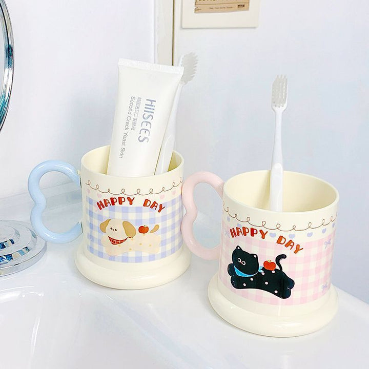 Ceramic mug with playful puppy motif Kalsten