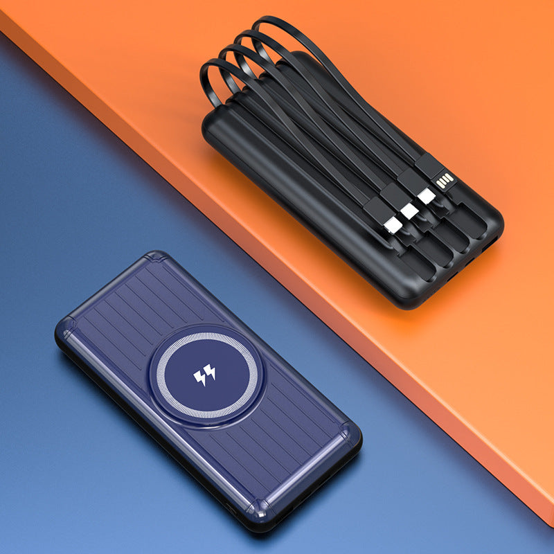 Compact power bank with integrated charging cable and fast USB-C connection Kalsten