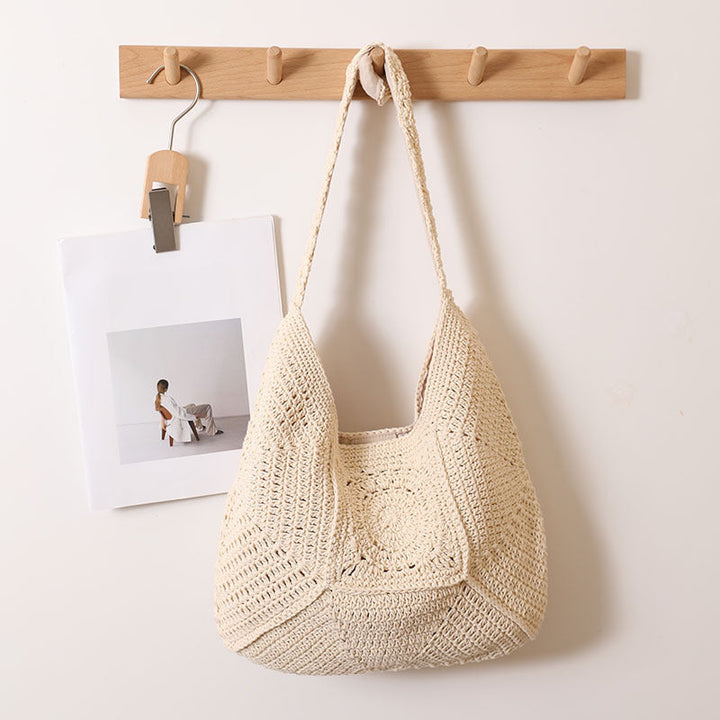 Hand-knotted Tote Bag in Modern Macramé Style Kalsten