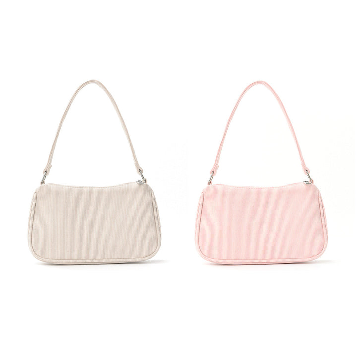 Fashionable shoulder bag with elegant ribbed design Kalsten
