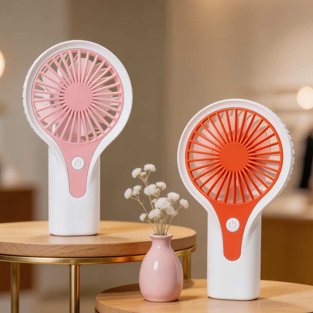 Women Portable Hand Fan with USB Charging Function and Ergonomic Handle Kalsten