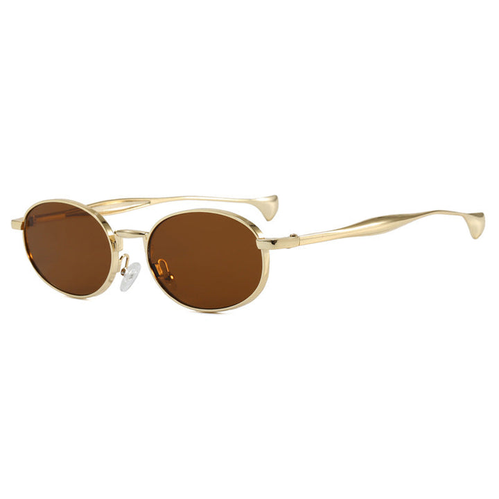 Women's robust round sunglasses with mirrored lenses Kalsten