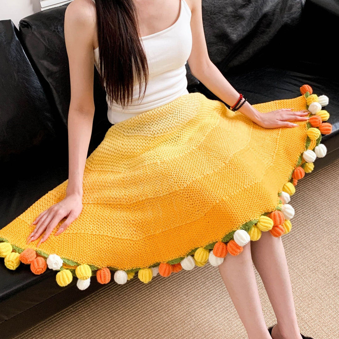 Elegant Handmade Flower Knitted Blanket Kalsten