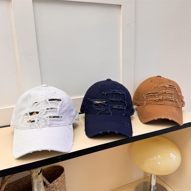 Men's Distressed Denim Baseball Cap Kalsten