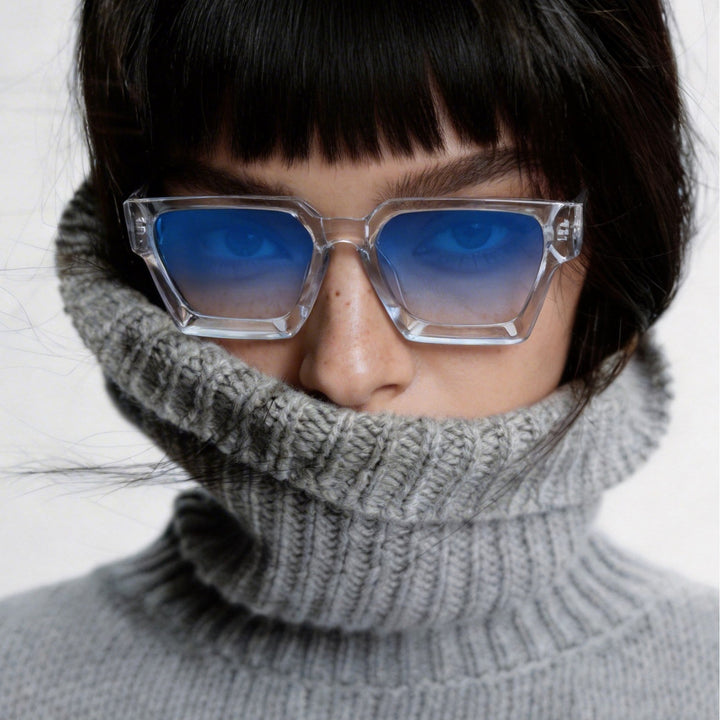 Women's fashionable sunglasses with clear frame and gradient lenses Kalsten