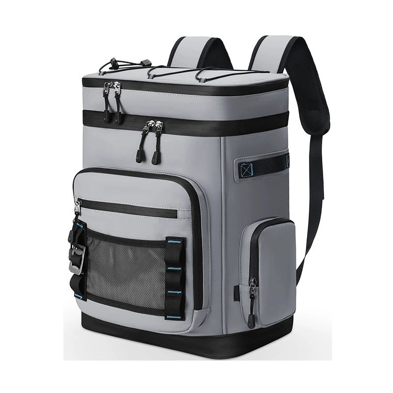 Unisex nano insulated cooler backpack with hard bottom, multiple compartments and ergonomic shoulder straps Kalsten