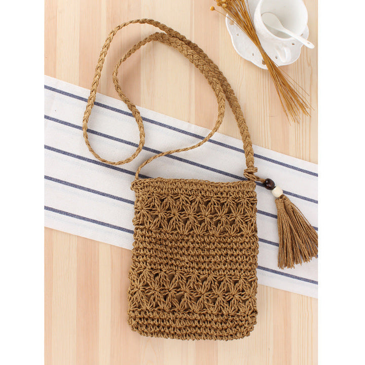 Macrame Crossbody Bag with Playful Tassel Detail Kalsten