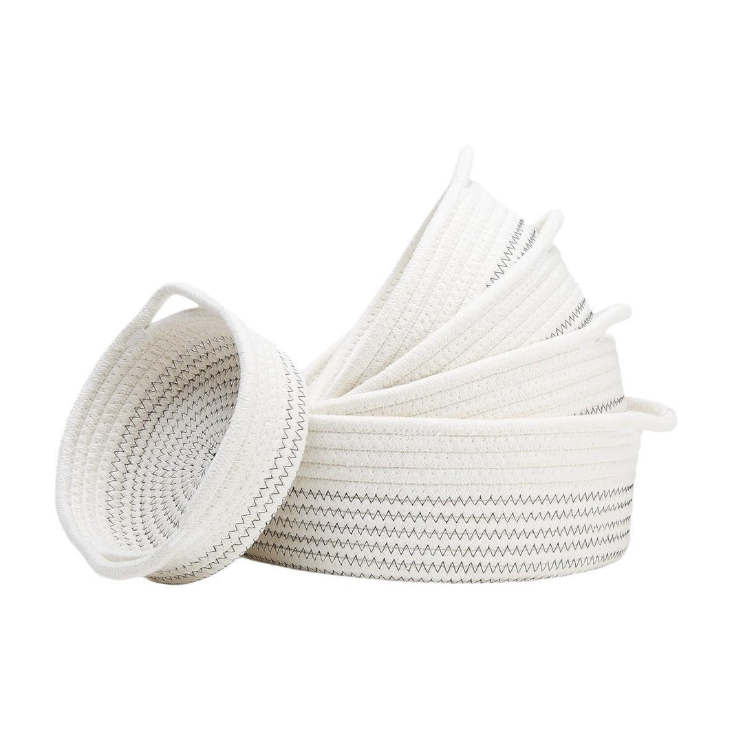 Women High-Quality Storage Basket Set made of Natural Cotton Material Kalsten