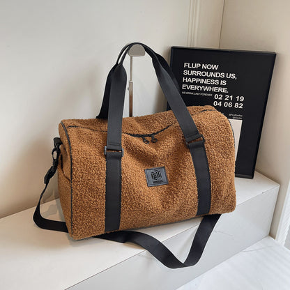 Cozy Fleece-Lined Travel Duffle Bag Acalora