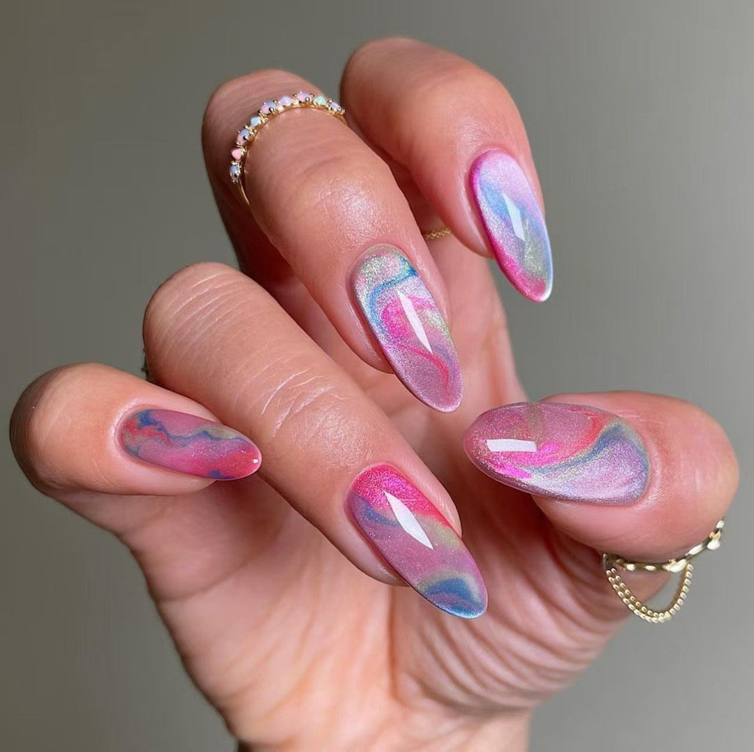 Marbled Fantasy Press-On Nail Tips Kalsten
