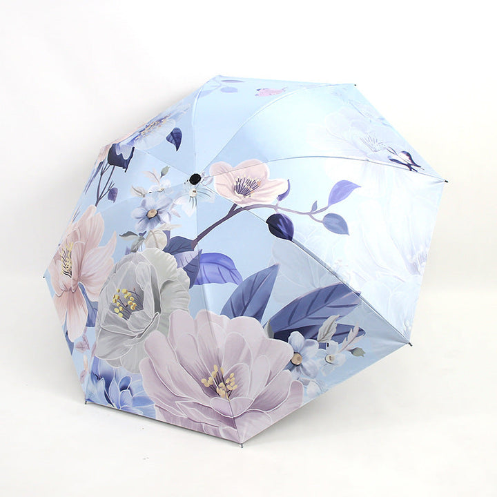 Ladies folding umbrella with artistic flower pattern Kalsten