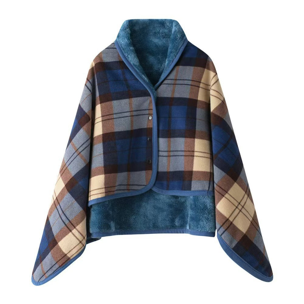 Ladies' wrap blanket made of cozy wool blend Kalsten