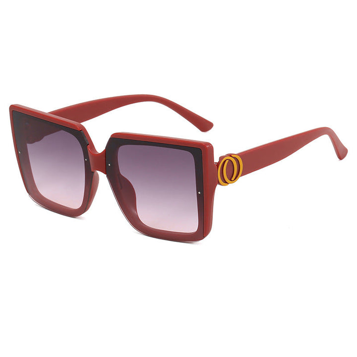 Women's square sunglasses with unique tire element Kalsten