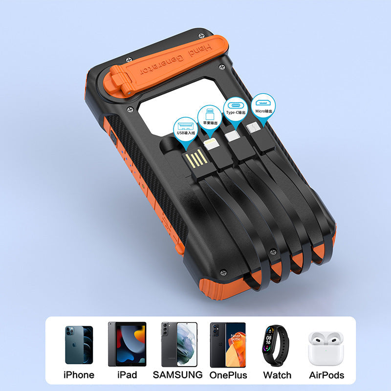 Solar-powered power bank with multiple charging ports and LED display Kalsten