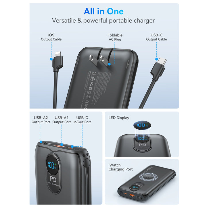 Power bank with wireless charging function and high-performance fast charging Kalsten