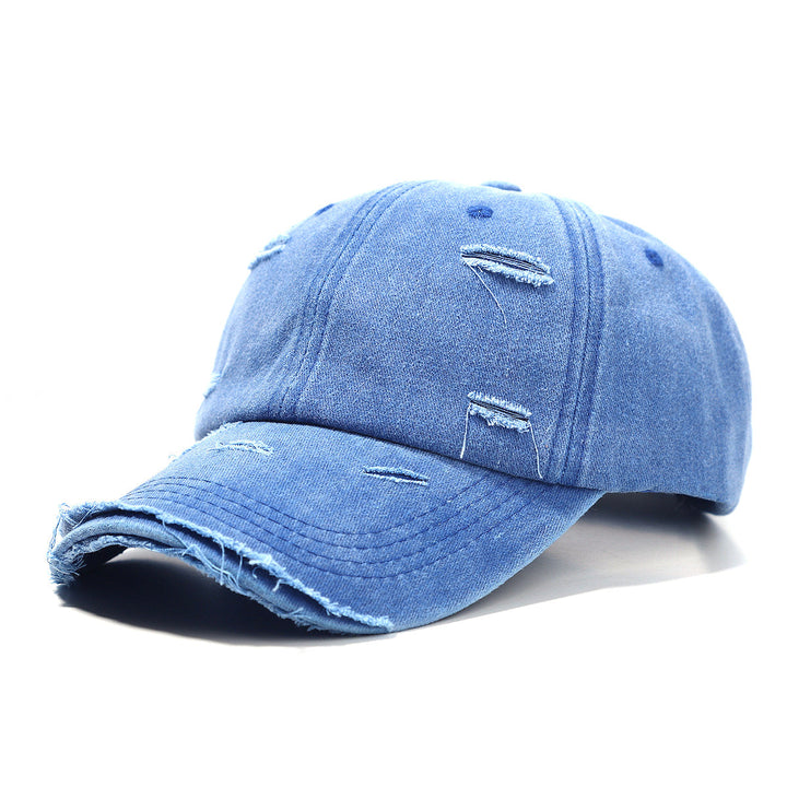 Women's washed baseball cap with destroyed look Kalsten
