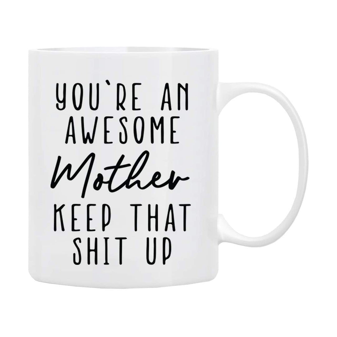 Ceramic Novelty Mother'S Day Coffee Mug With Tall Straight Walls Large C-Handle Sublimation Print