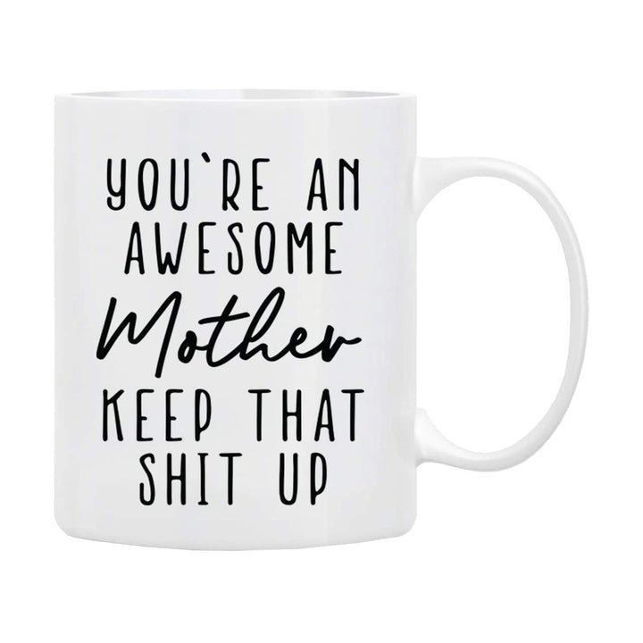 Ceramic Novelty Mother'S Day Coffee Mug With Tall Straight Walls Large C-Handle Sublimation Print